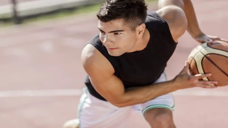 A basketball player on the court