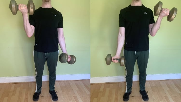 One Arm Dumbbell Curl Tutorial (Biceps)