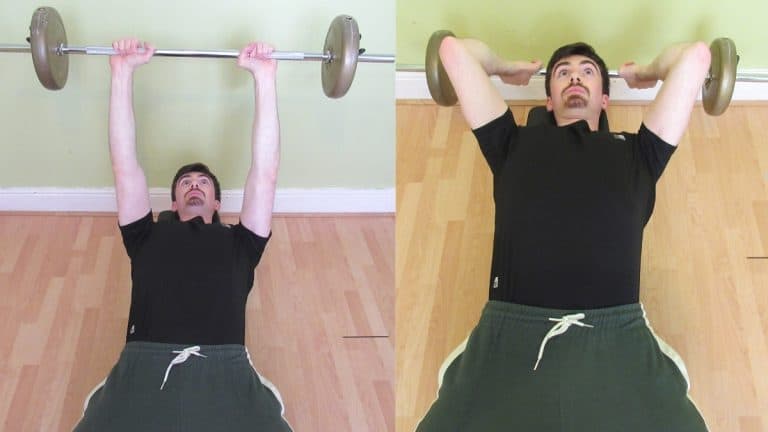 Overhead Barbell Tricep Extension Tutorial (Straight Bar)
