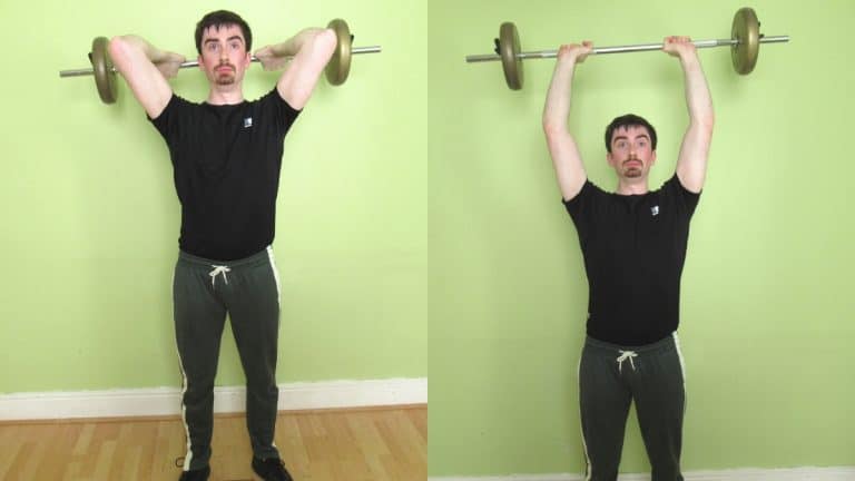 Overhead Barbell Tricep Extension Tutorial (Straight Bar)