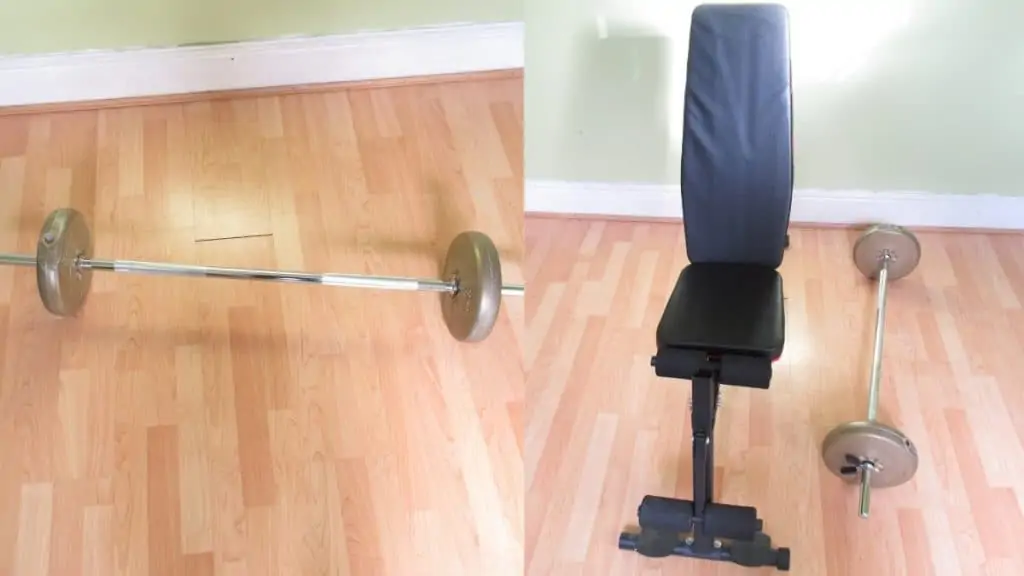 The setup for seated barbell extensions