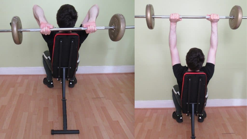 Overhead Seated Barbell Tricep Extension Tutorial