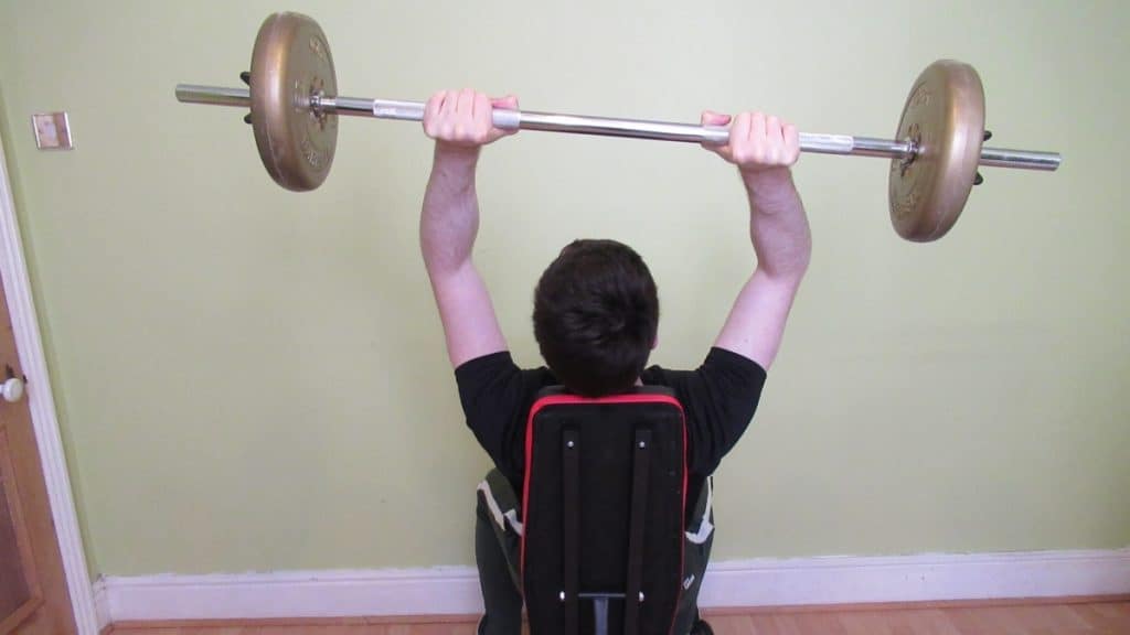 Overhead Seated Barbell Tricep Extension Tutorial