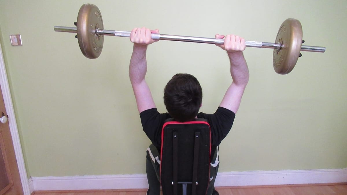 Overhead Seated Barbell Tricep Extension Tutorial