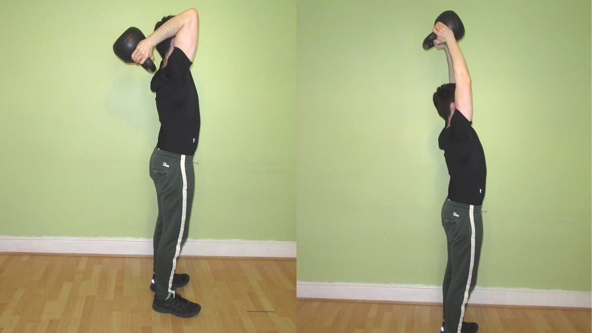 Kettlebell Tricep Extension (Overhead, Lying, One Arm)