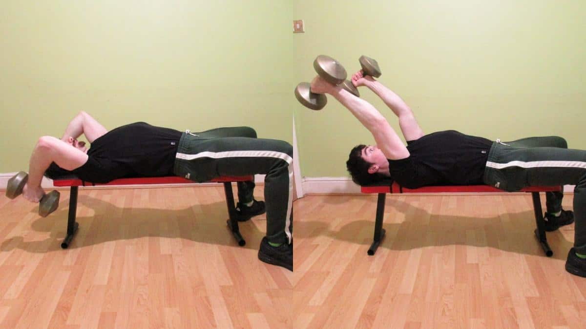 Lying dumbbell tricep extension tutorial, benefits, and variations