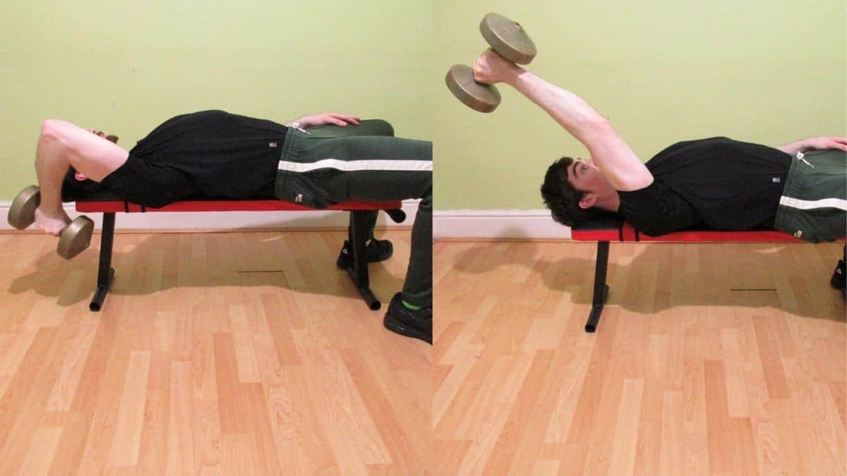 How to do a single arm lying tricep extension with one dumbbell