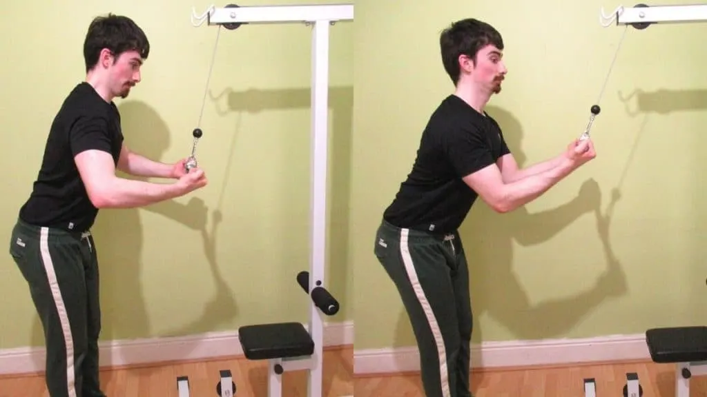 A man making a reverse pushdown mistake: using incorrect elbow positioning