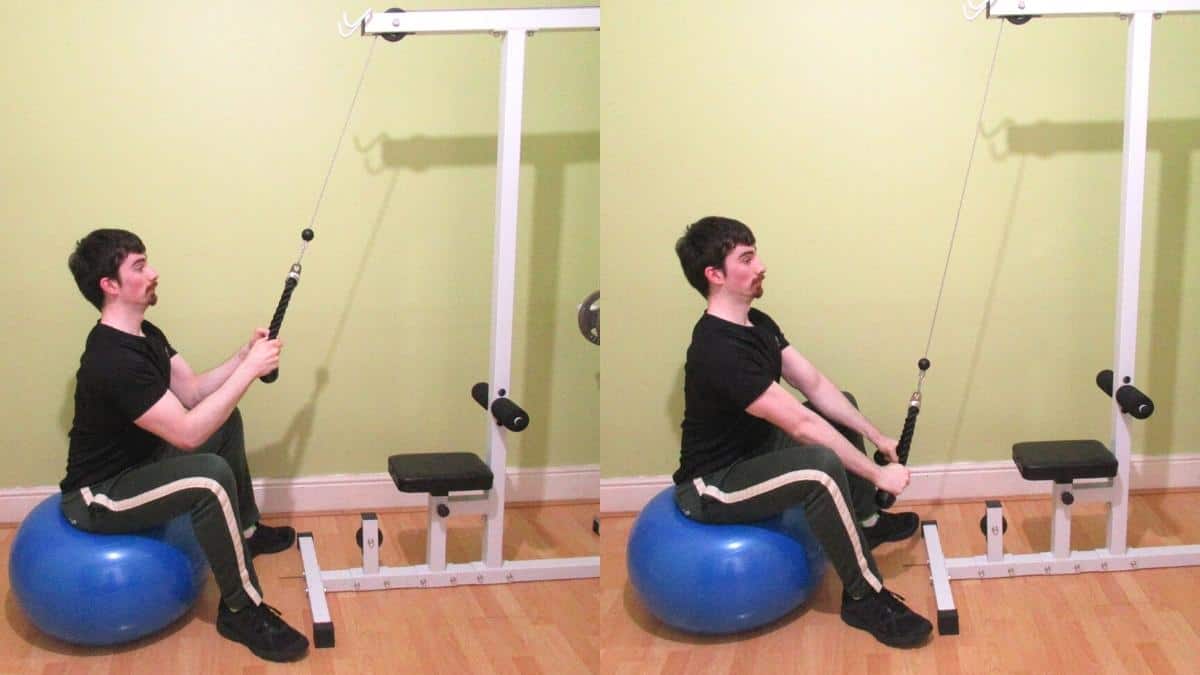 How to perform a stability ball tricep pushdown