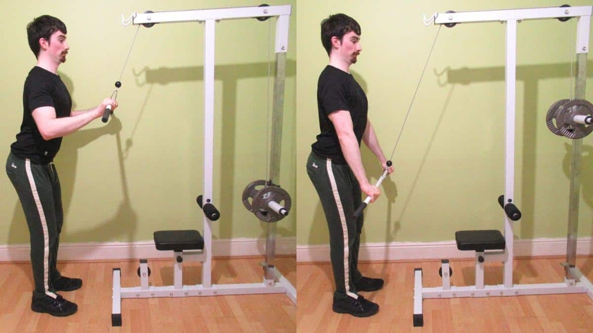 How to do a wide grip cable tricep pushdown