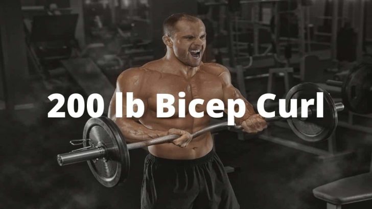 Is bicep curling 200 lbs with dumbbells or a barbell possible?