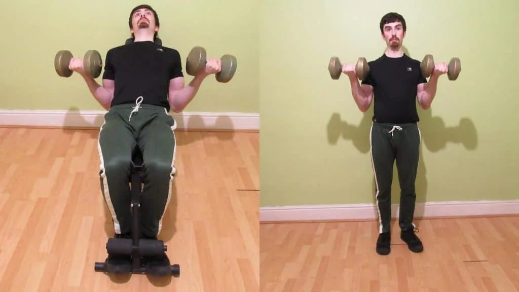 A man performing the best bicep workout for peak development