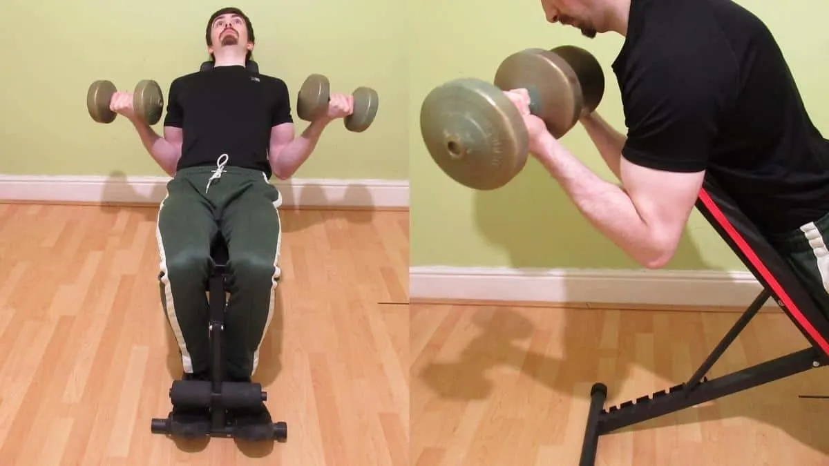 A man doing a bicep circuit