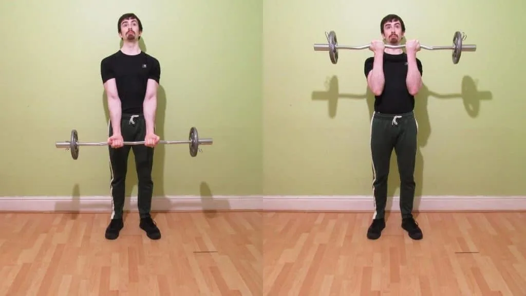 A muscular man performing some biceps long head exercises