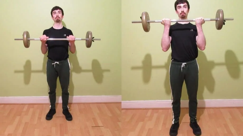 A man doing some biceps supersets during his workout