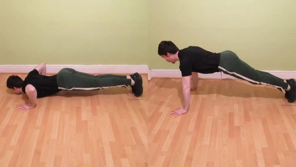 A man doing bodyweight push ups