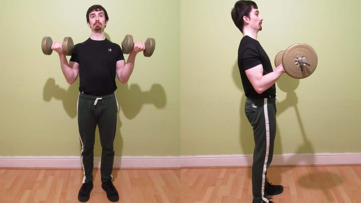 A man performing a good cable curl alternative