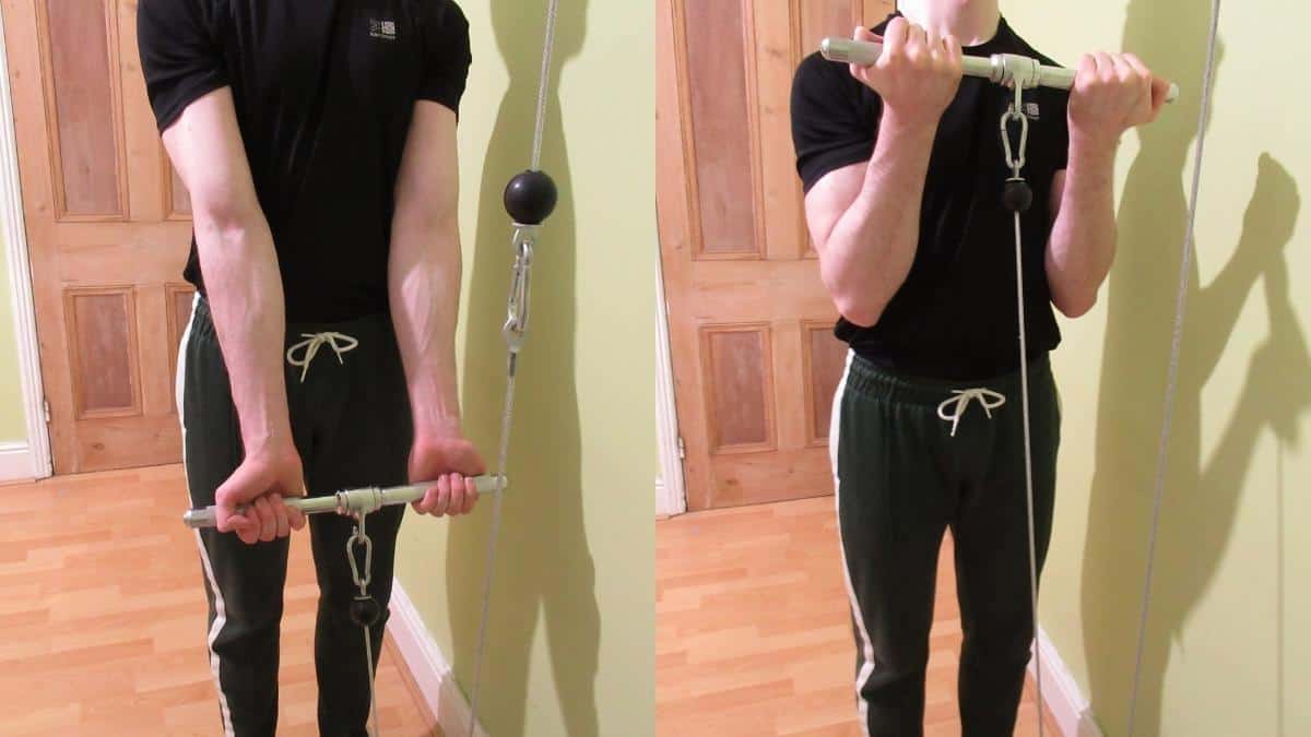 How to perform close grip cable curls