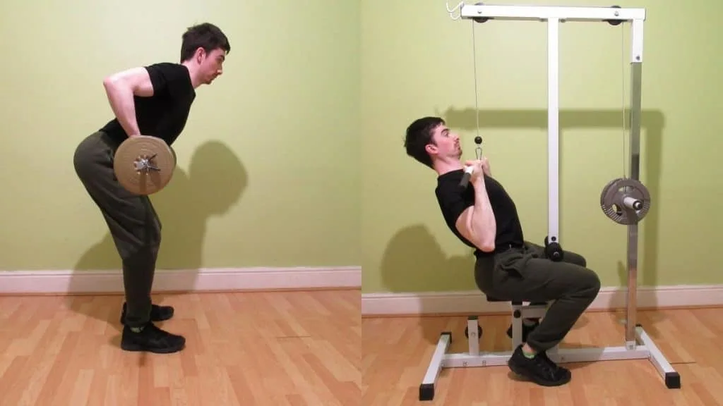 A man performing some compound lifts