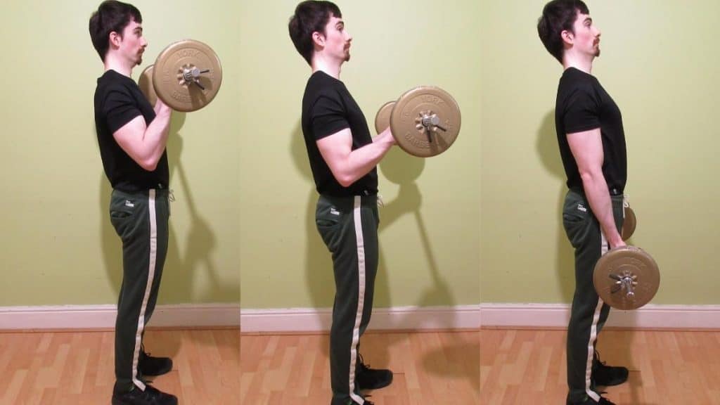 A man showing how to define your biceps