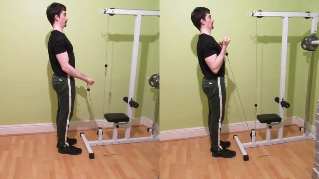 A man demonstrating how to pump up your biceps