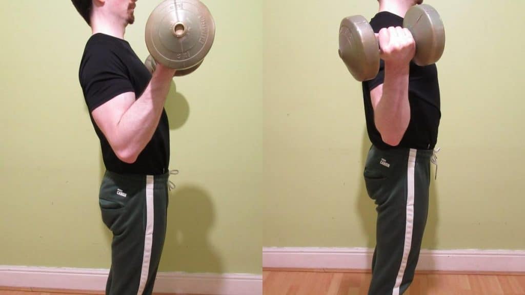 A man performing in and out bicep curls
