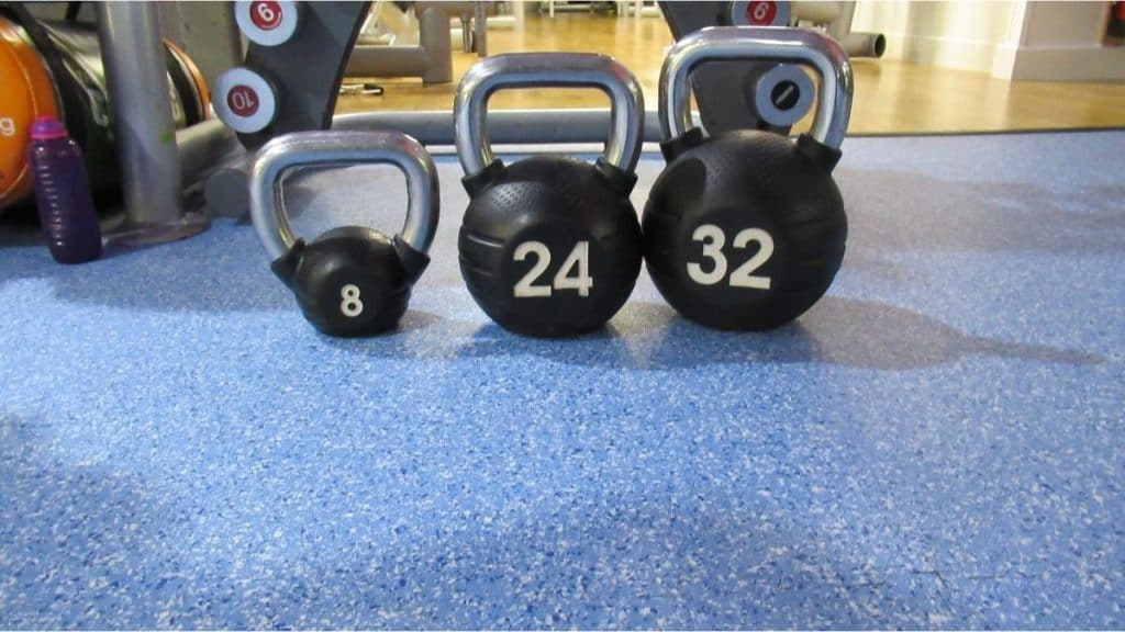 Kettlebells of various weights