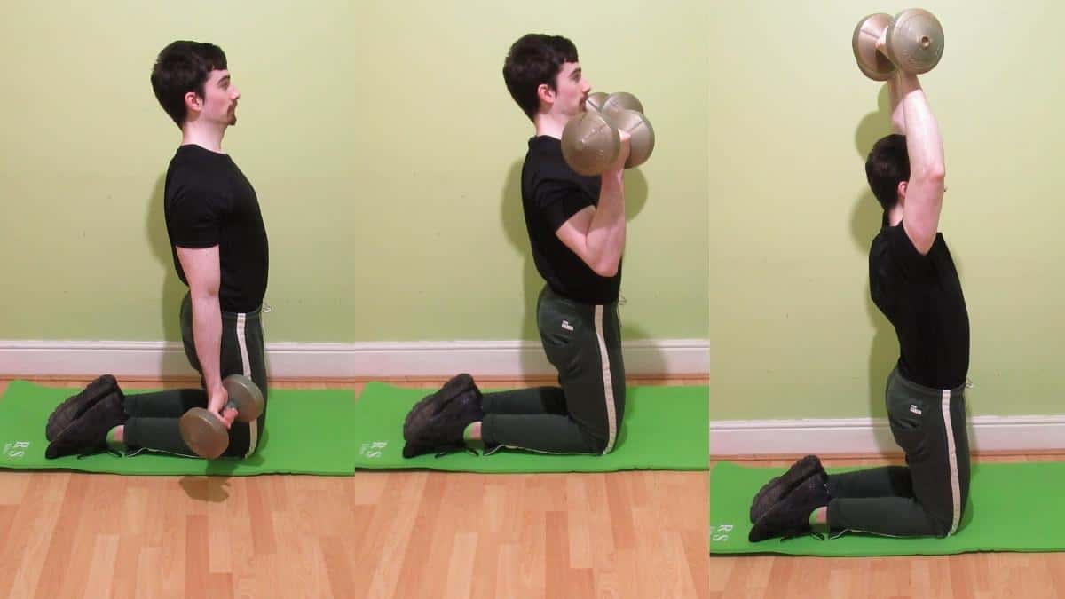 How to do a kneeling curl to press for your biceps