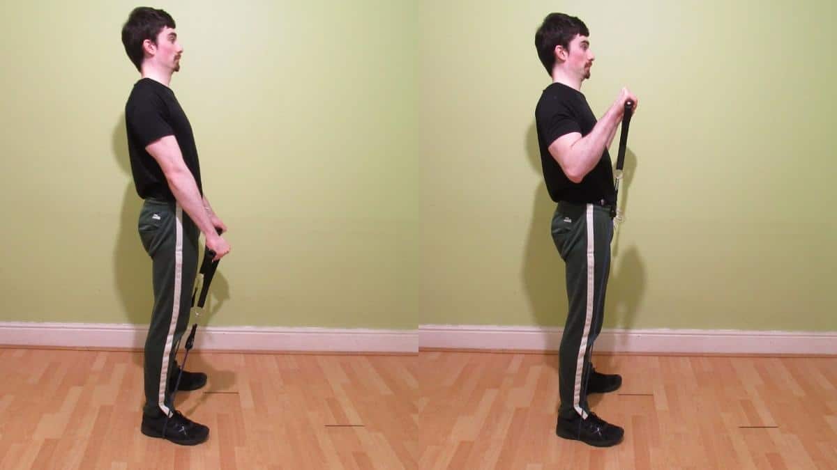 How to do resistance band reverse curls