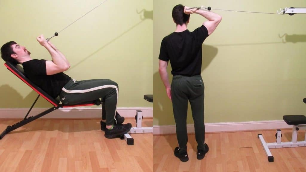 A man demonstrating some good seated cable curls alternatives