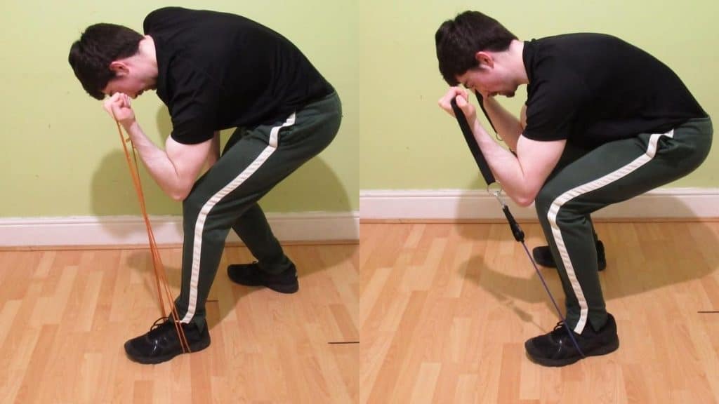 A man showing two spider curl alternatives