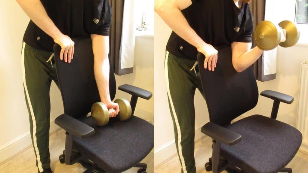 A man demonstrating a viable spider curl replacement