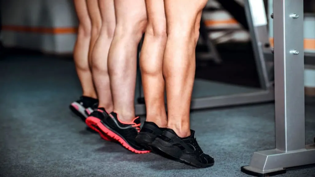 Three women showing their 13 inch calves