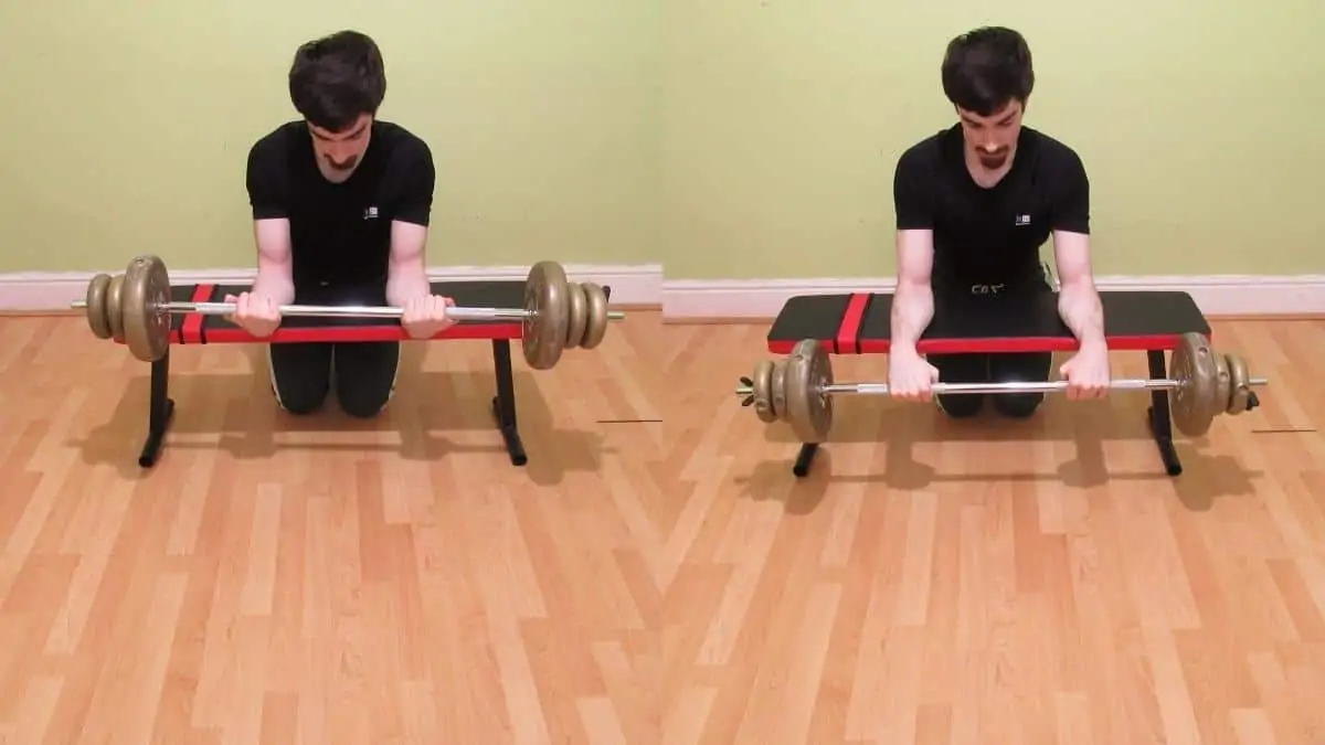 A man performing a baseball forearm workout