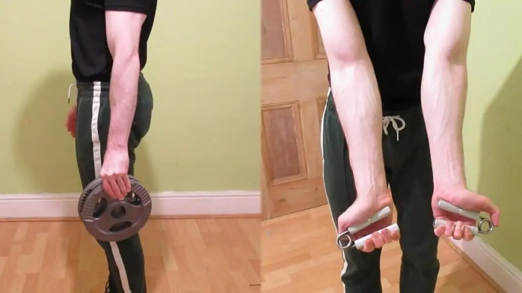 A man demonstrating some good baseball forearm workouts