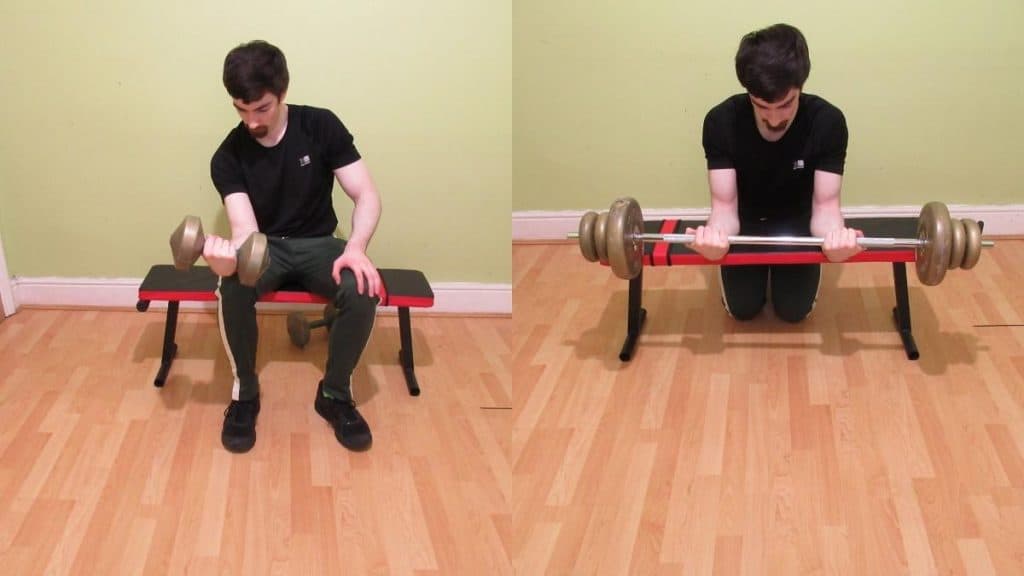 A man showing you the best forearm workout for mass