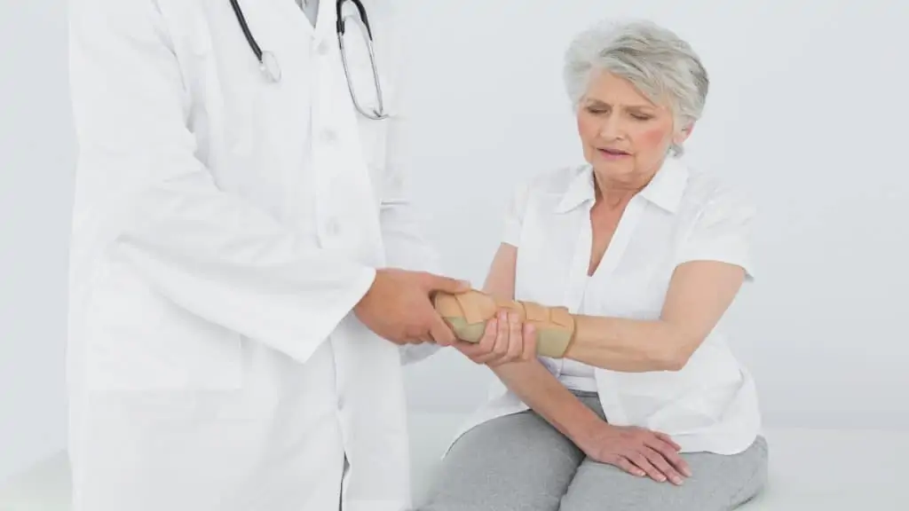 A doctor examining his patient