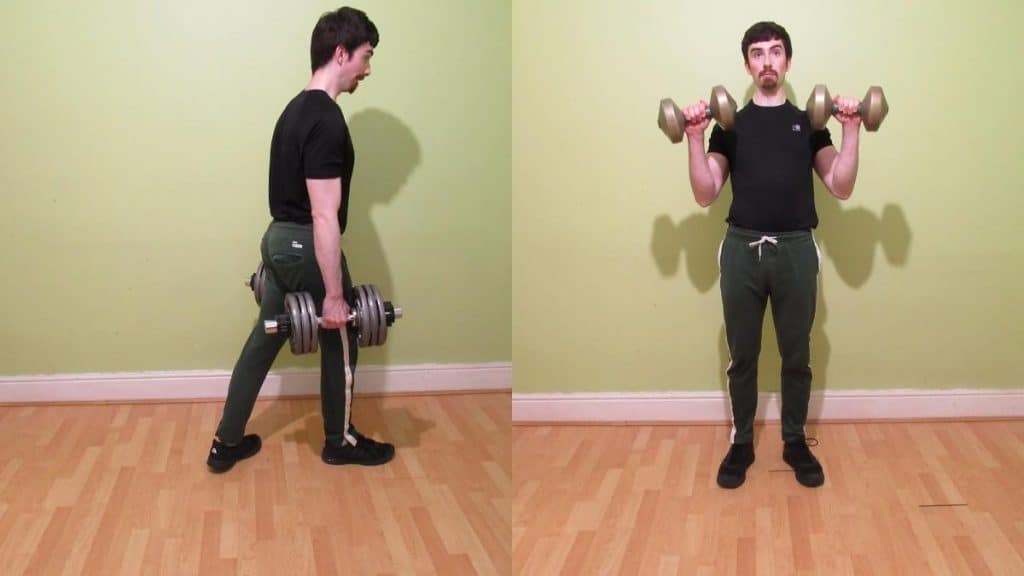 A man performing some forearm dumbbell exercises