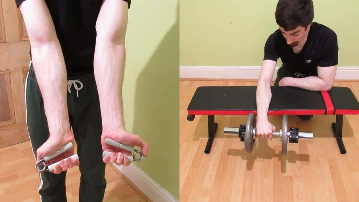 A man demonstarting some good forearm rehabilitation exercises