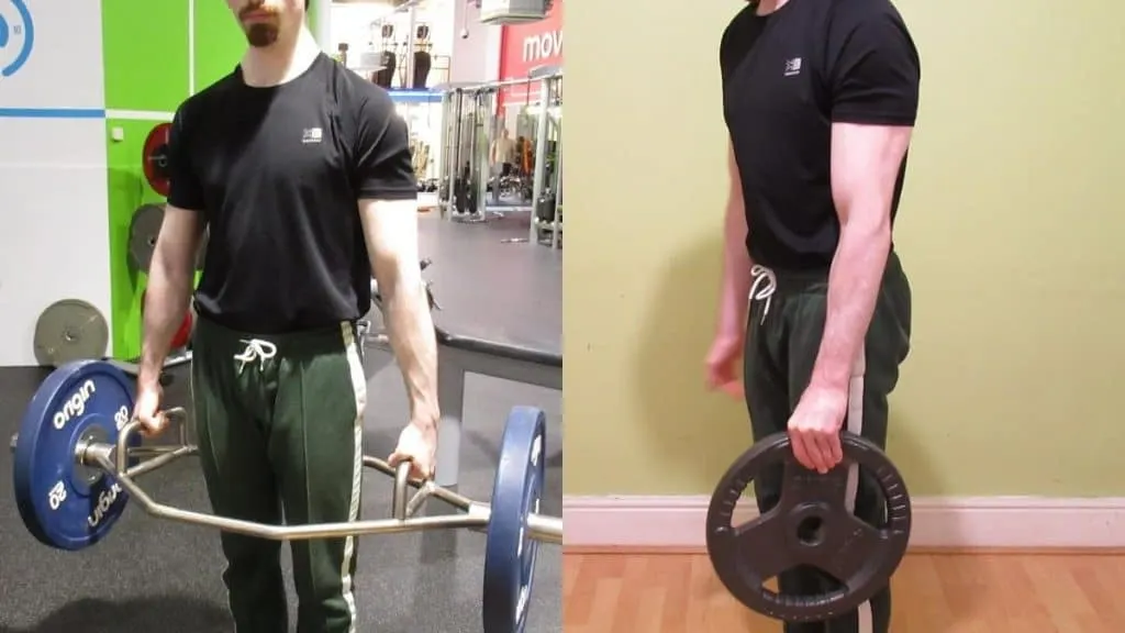 A man doing some forearm strengthening exercises