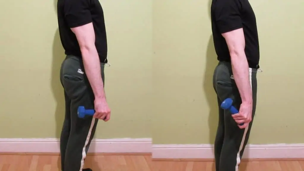 A man doing fronted rear rotations