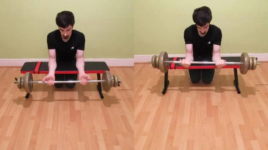 A man lifting a very good wrist curl weight