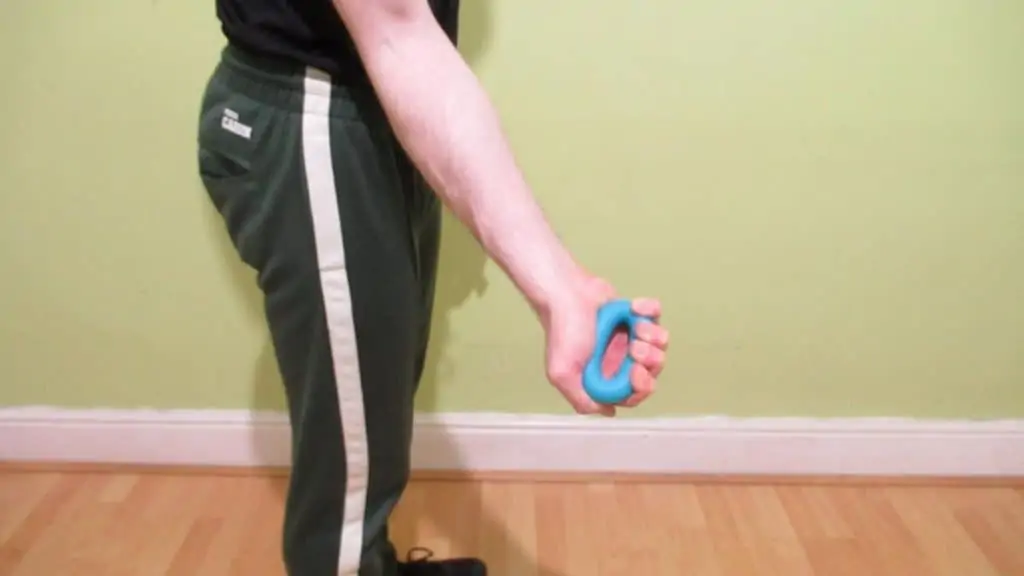 A man testing the Black Diamond Grip Trainer