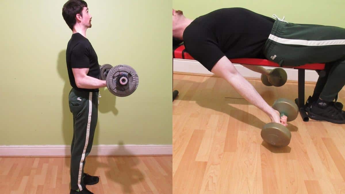 A man doing an isometric bicep workout