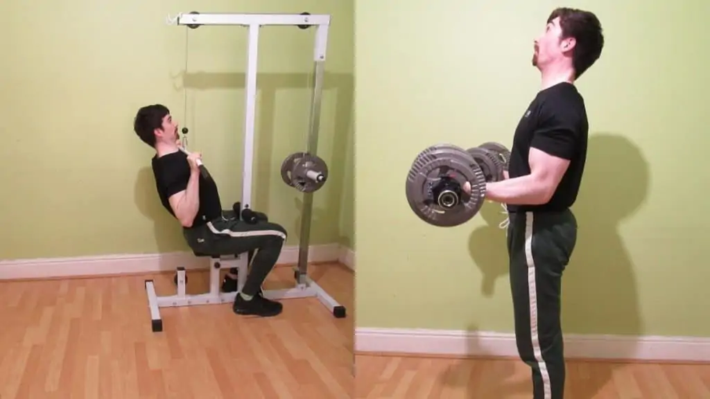 A man lifting weights