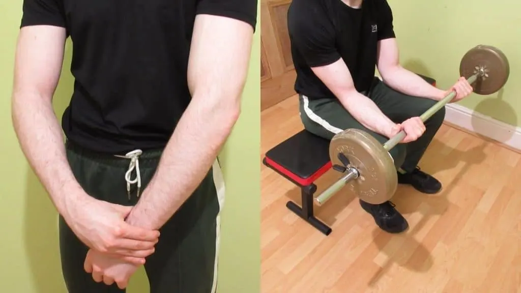 A man demonstrating how wrist curls can be bad