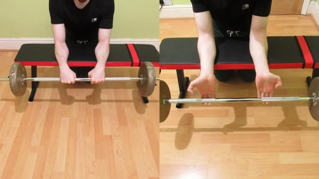 A man showing how wrist curls can be dangerous