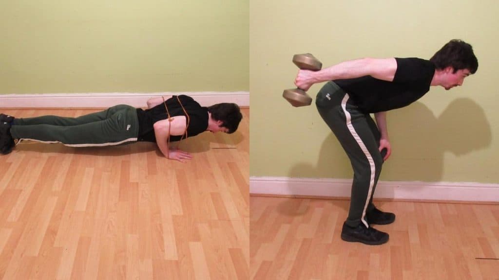 A man demonstrating some good at home tricep workouts for building muscle