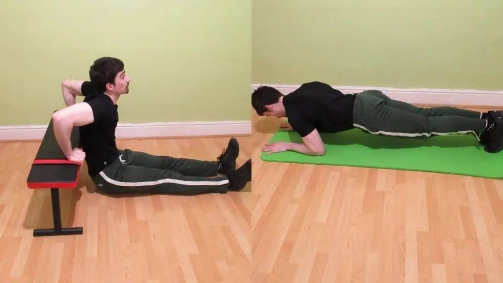 A man performing a good body weight tricep workout during his calisthenics routine