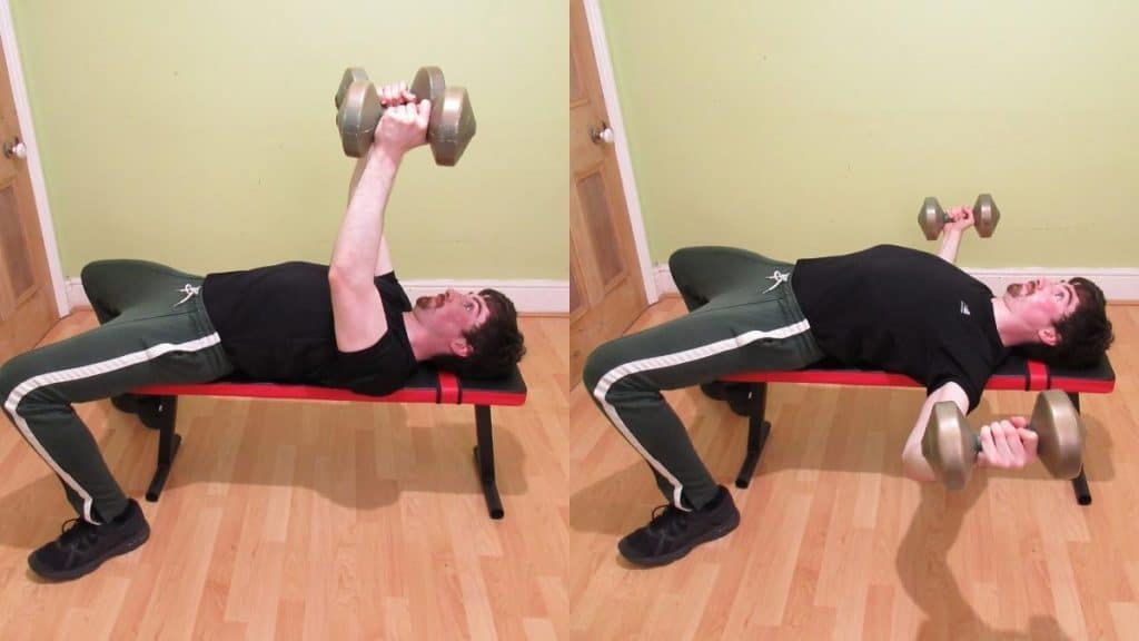 A man doing a dumbbell chest fly